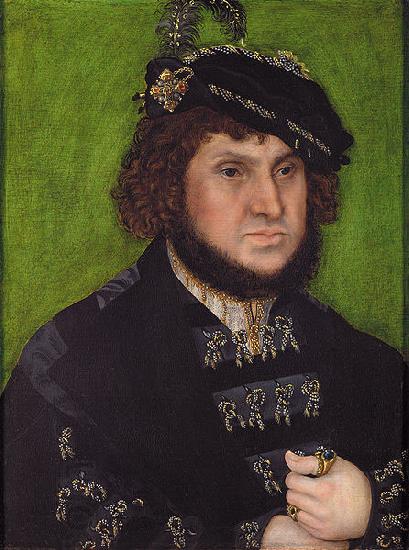 Lucas Cranach Part of a diptych with the portrait of his son, Johann Friedrich the Magnanimous oil painting picture